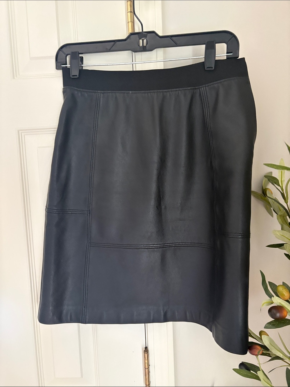 Public School Black Leather Skirt size 4